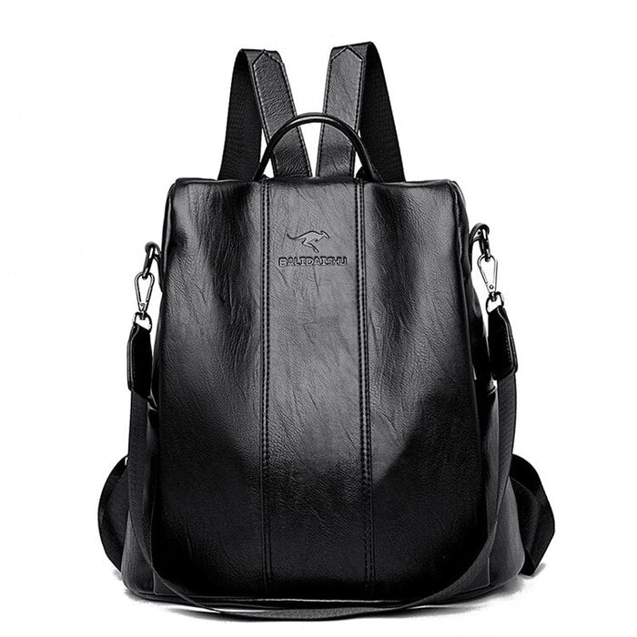 Mochila vintage de piel para mujer