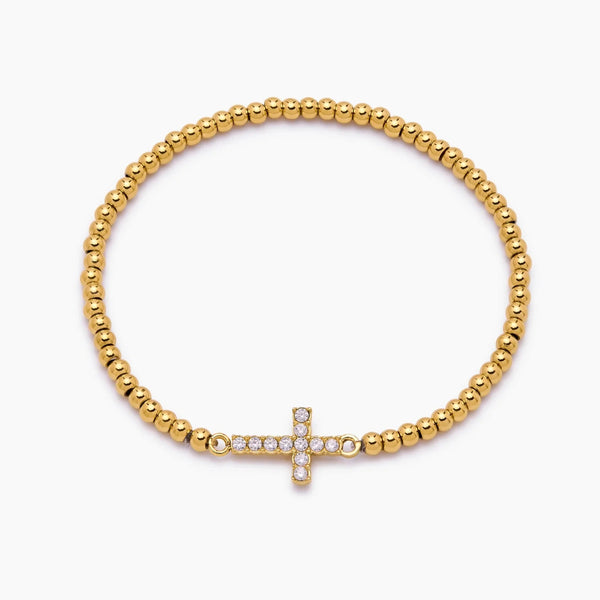 Beaded Cross Bracelet