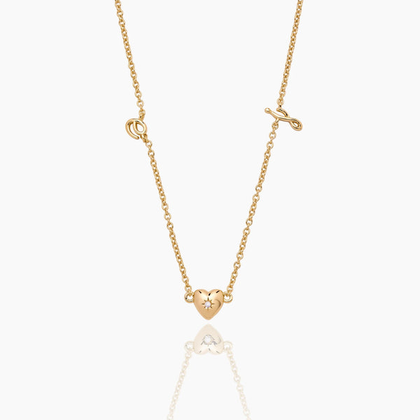 Dainty Cursive Initial Necklace