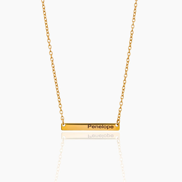 Engravable Bar Necklace