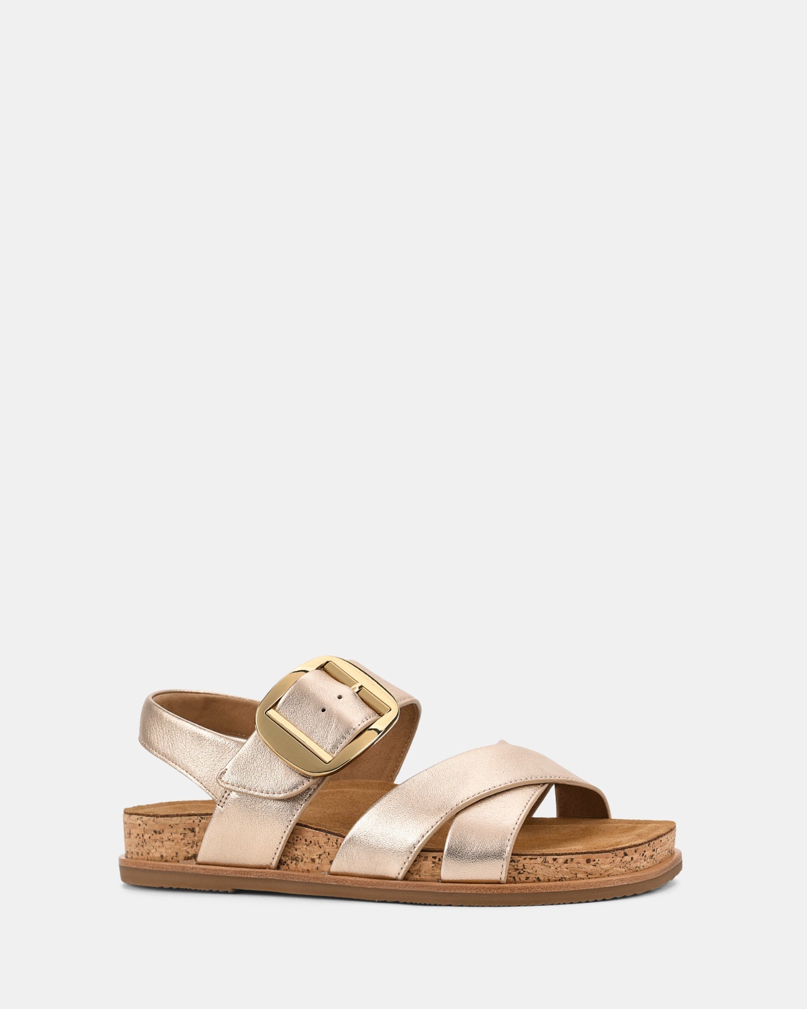 Sandalias de verano doradas para mujer