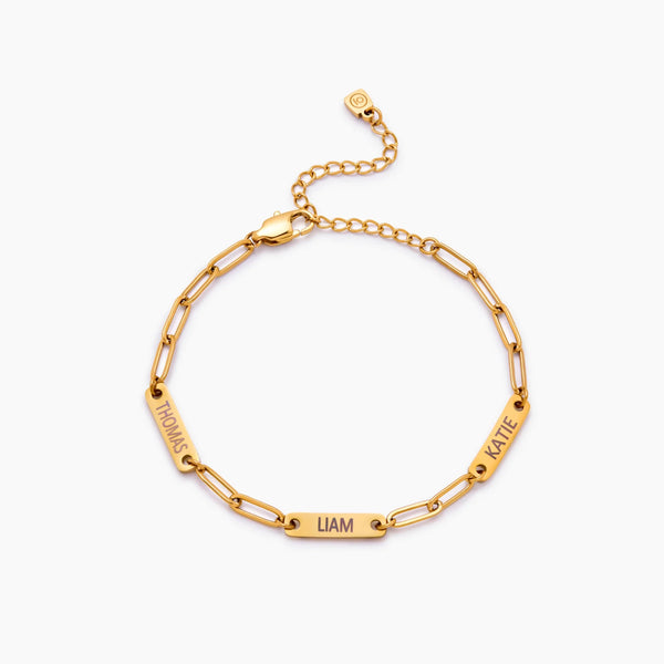 Paperclip Multi-Name Bracelet