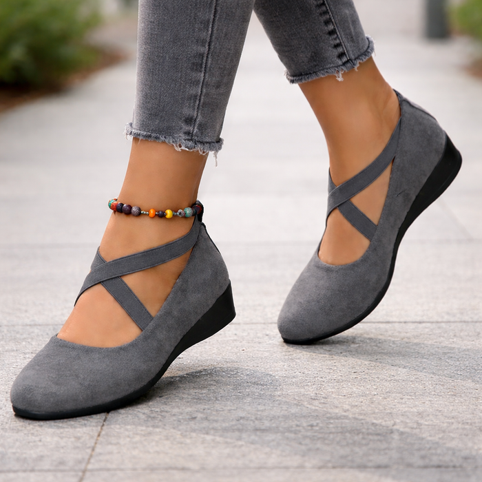 Tacones de cuña elásticos para mujer