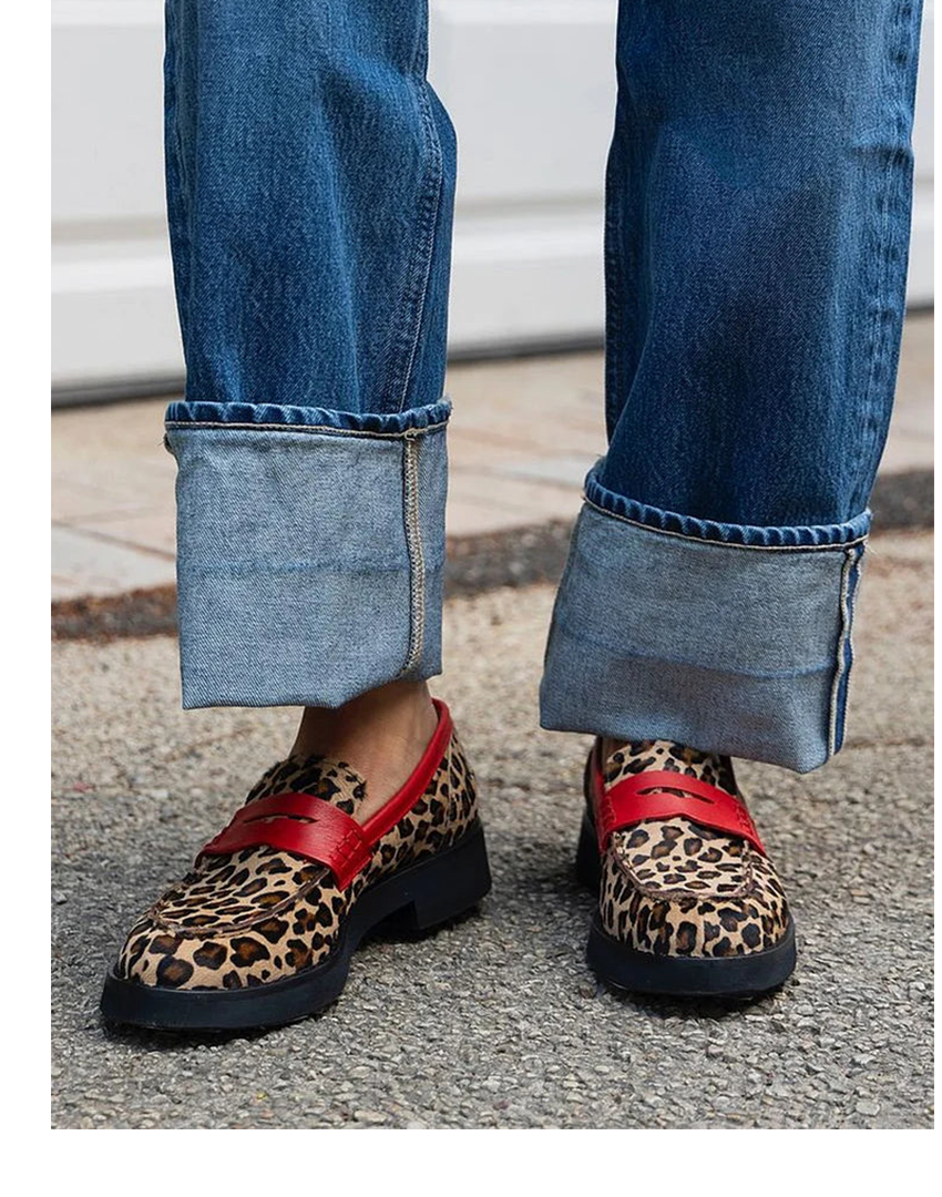 Mocasines suaves cómodos de piel para mujer