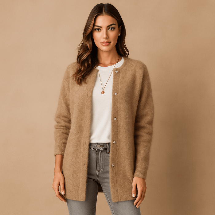 Cárdigan oversize cómodo con bolsillos para mujer