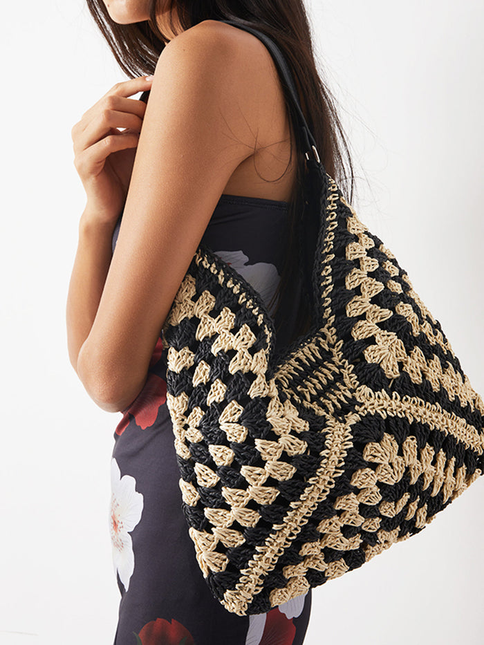 Jenny | Bolso de hombro trenzado con bordado