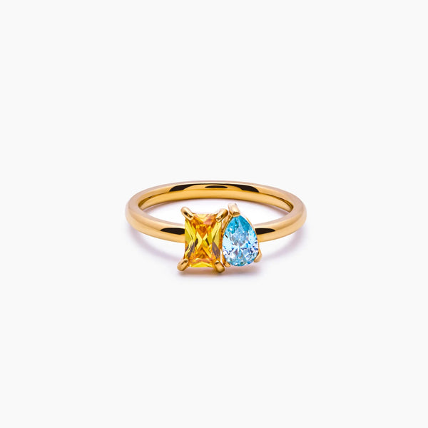 Duo Birthstone Ring