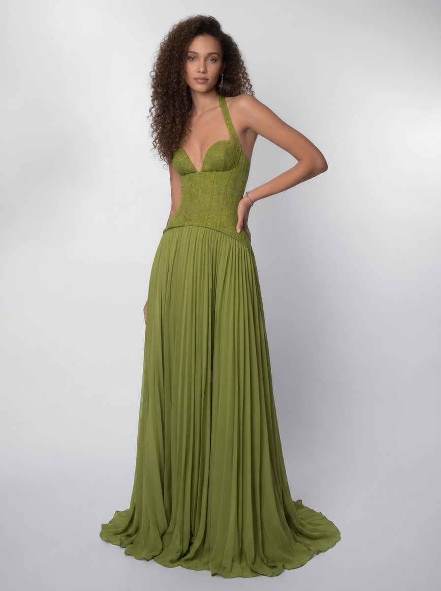 Sage | Vestido maxi