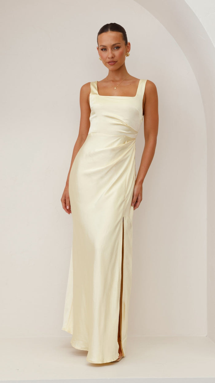 Valencia | Vestido maxi fruncido