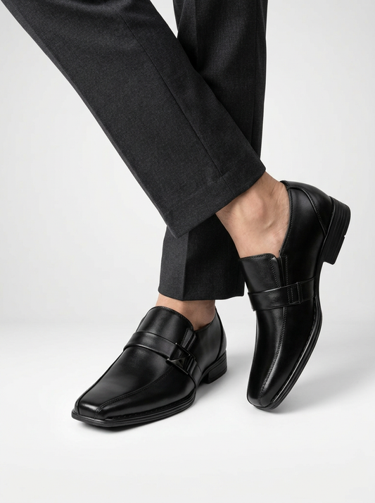 Men’s Square Toe Dress Loafers Slip On