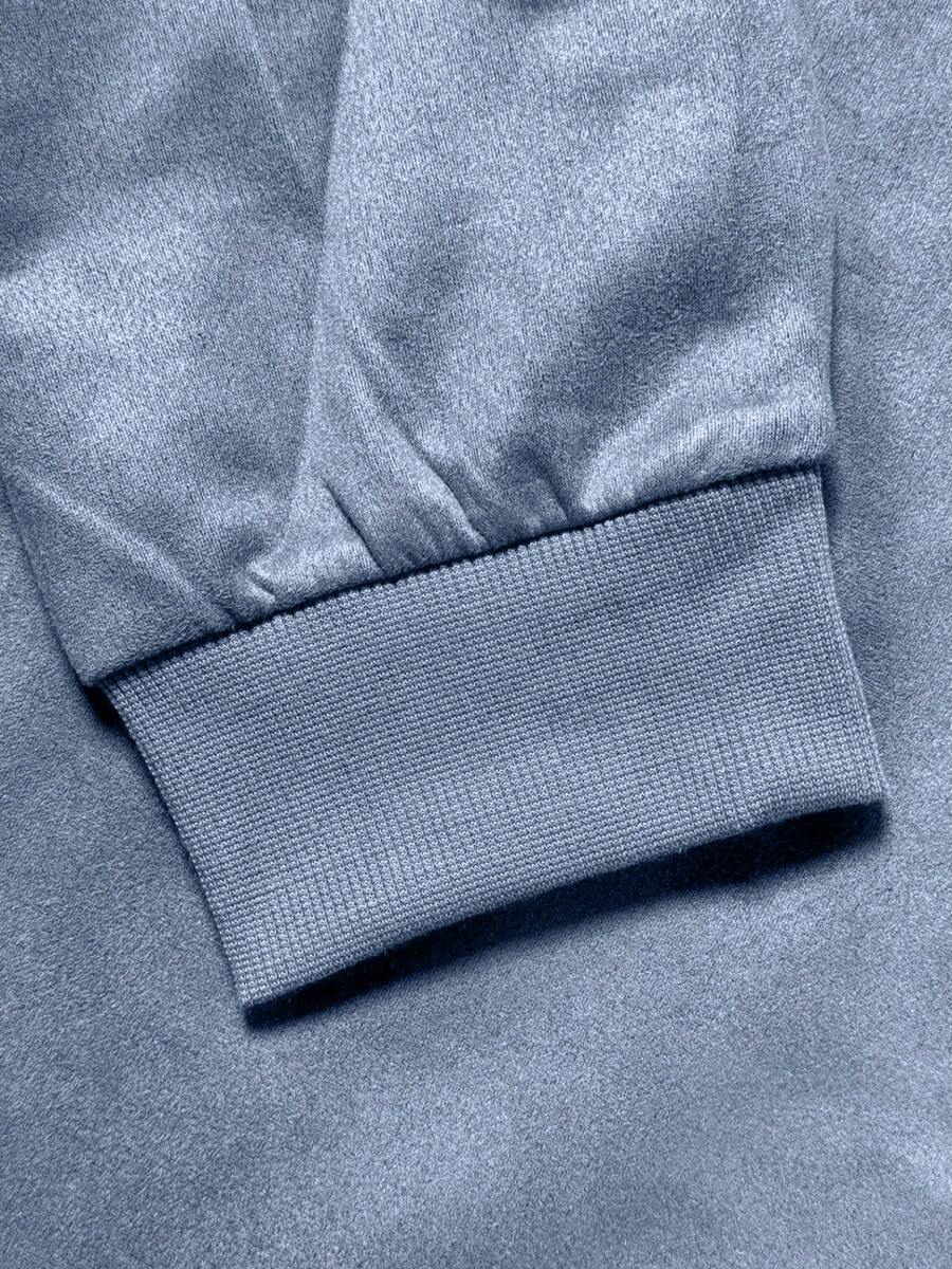 Men’s Suede Fleece Zip-Up Bomber Jacket