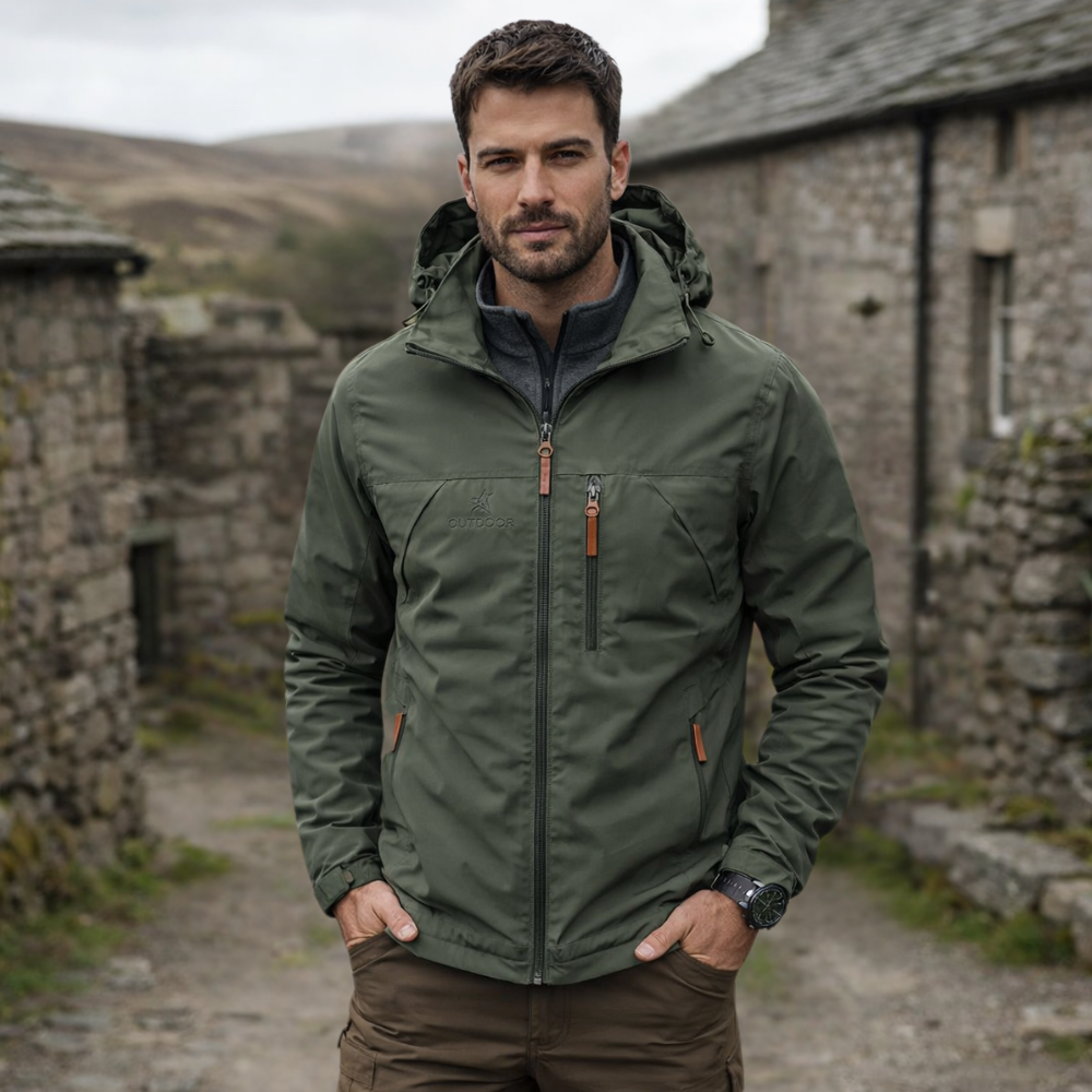 Chaqueta impermeable para hombre