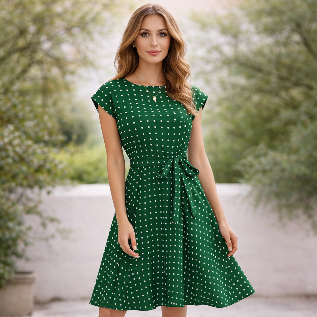 Vestido de lunares para mujer