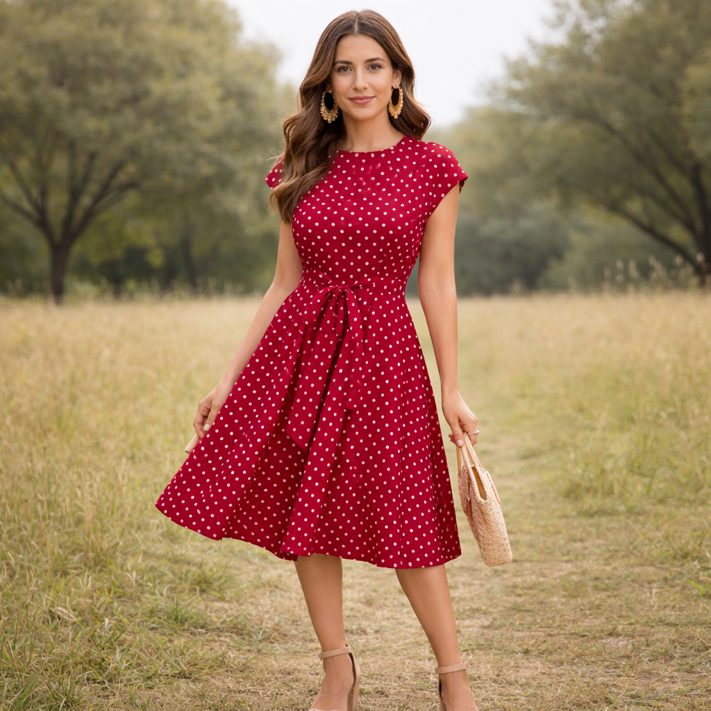 Vestido vintage de verano ligero para mujer