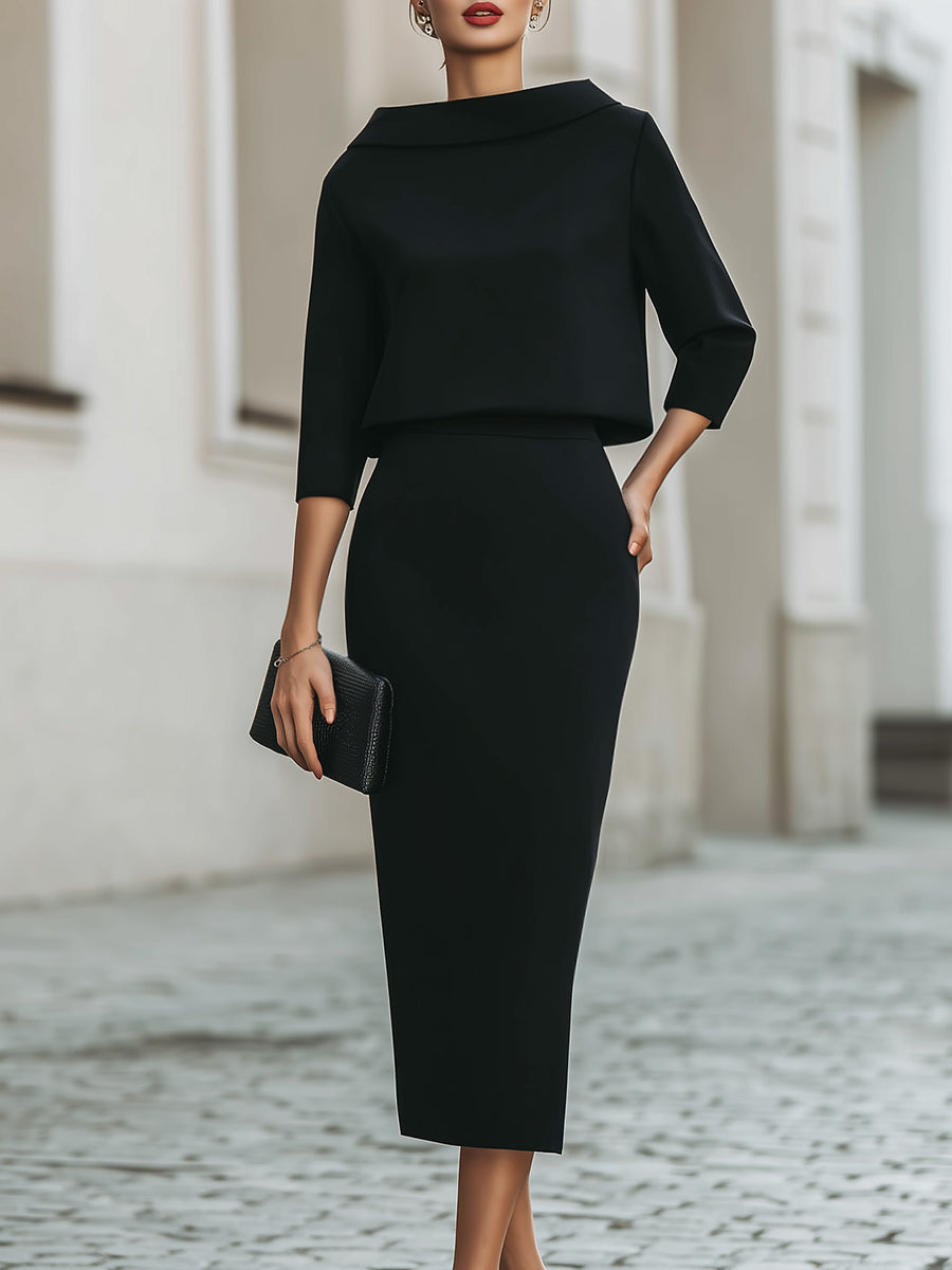 Falda midi elegante para mujer
