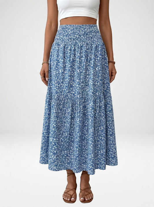 Floral A-Line Maxi Skirt