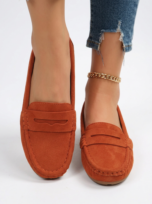 Women's Suede Knit Slip-On Flats