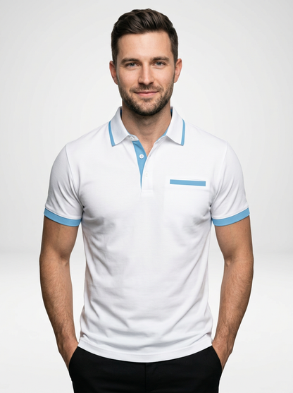 Classy Modern Men’s Color Block Short Sleeve Polo Shirt