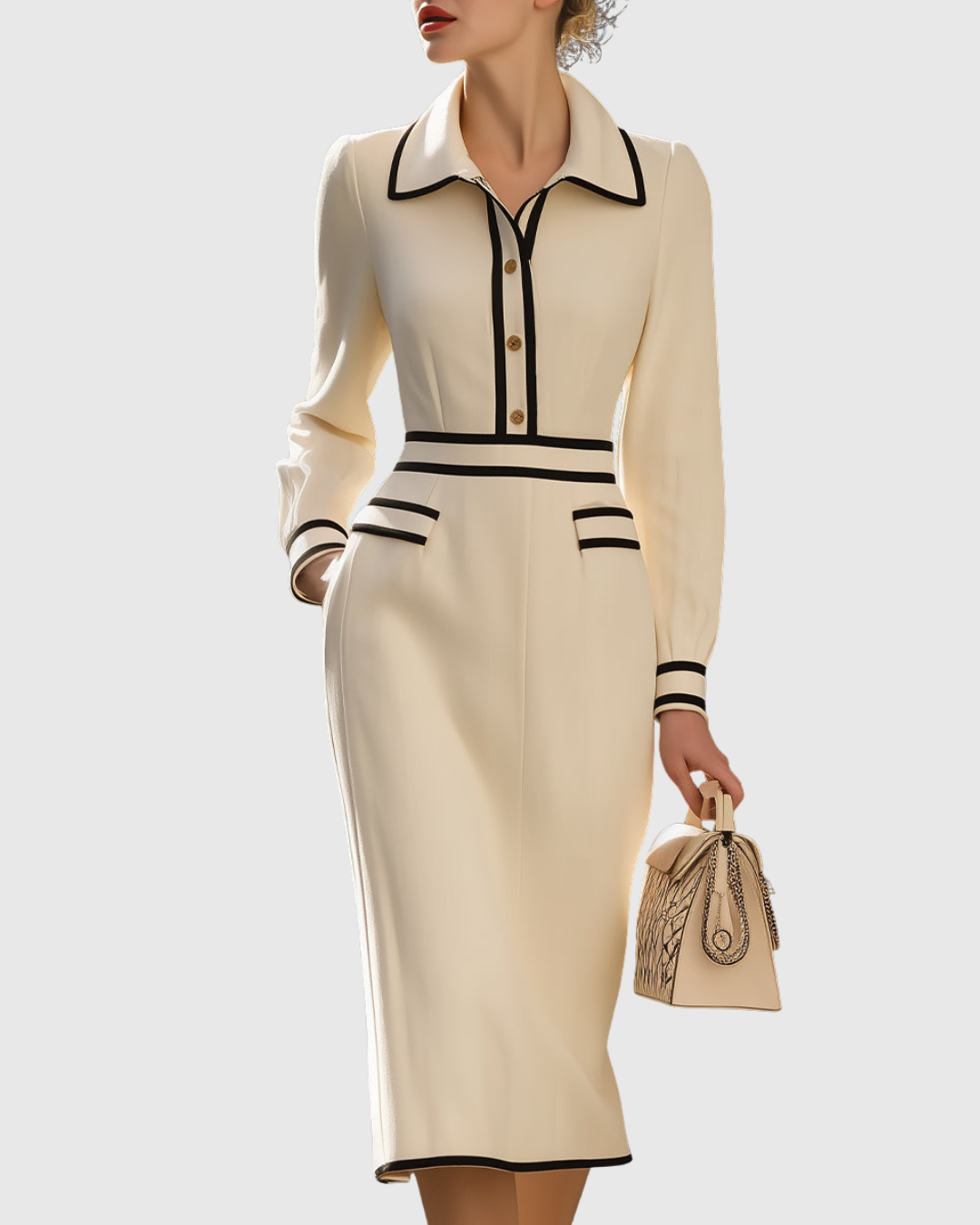 Margot Piped | Vestido midi