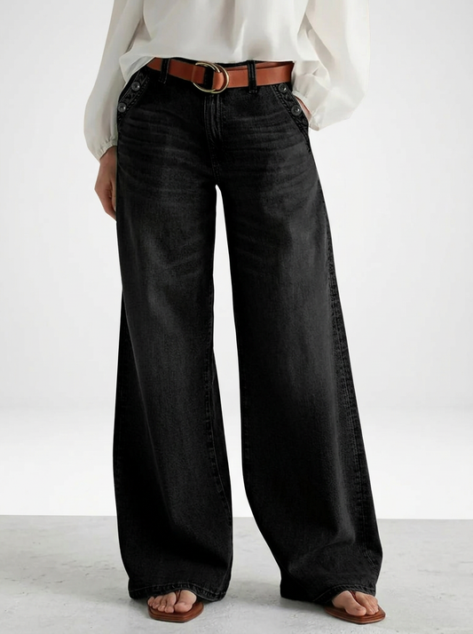 Women's Loose Fit Wide Leg Denim Jeans