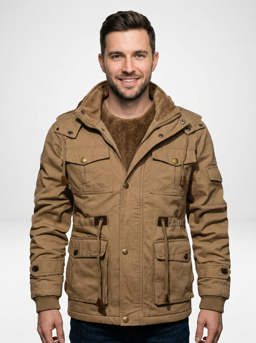 Men’s Utility Zip Front Bomber Jacket