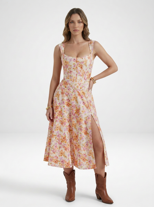 Floral Print Midi Dress