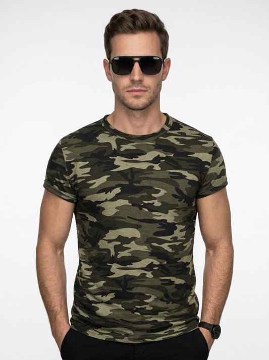 Men’s Slim Fit Camouflage Short Sleeve T Shirt