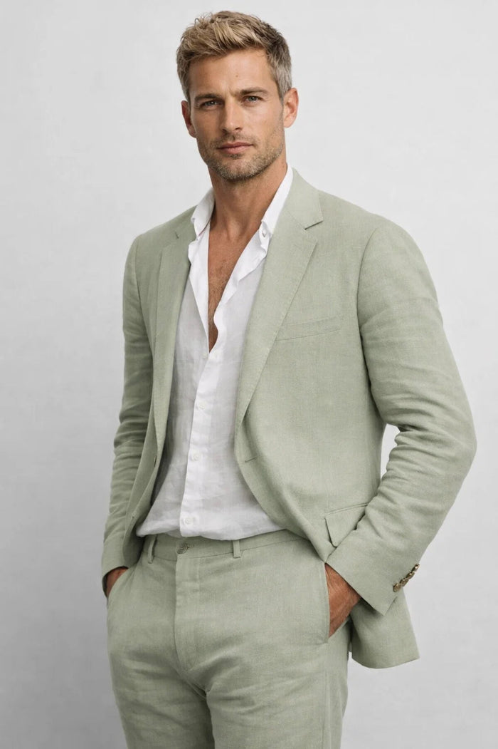 Traje de dos piezas de corte estándar para hombre