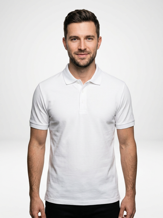 Men’s Athletic Fit Cotton Blend Polo Shirt