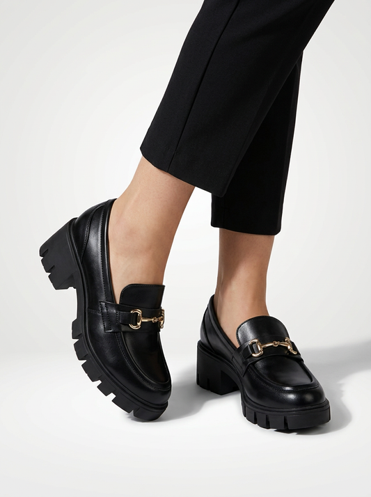 Women's Chunky Platform Round Toe Loafers