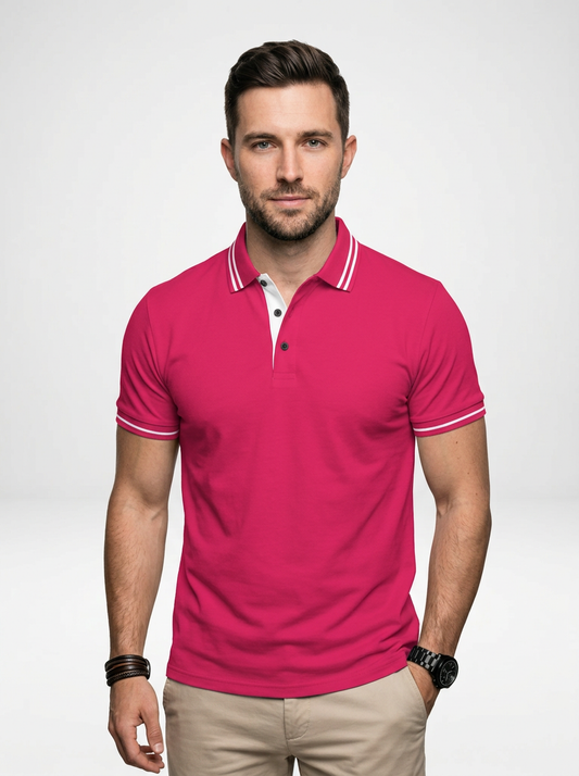 Classy Modern Men’s Short Sleeve Business Polo Shirt