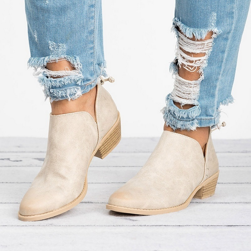 Botines de piel para mujer