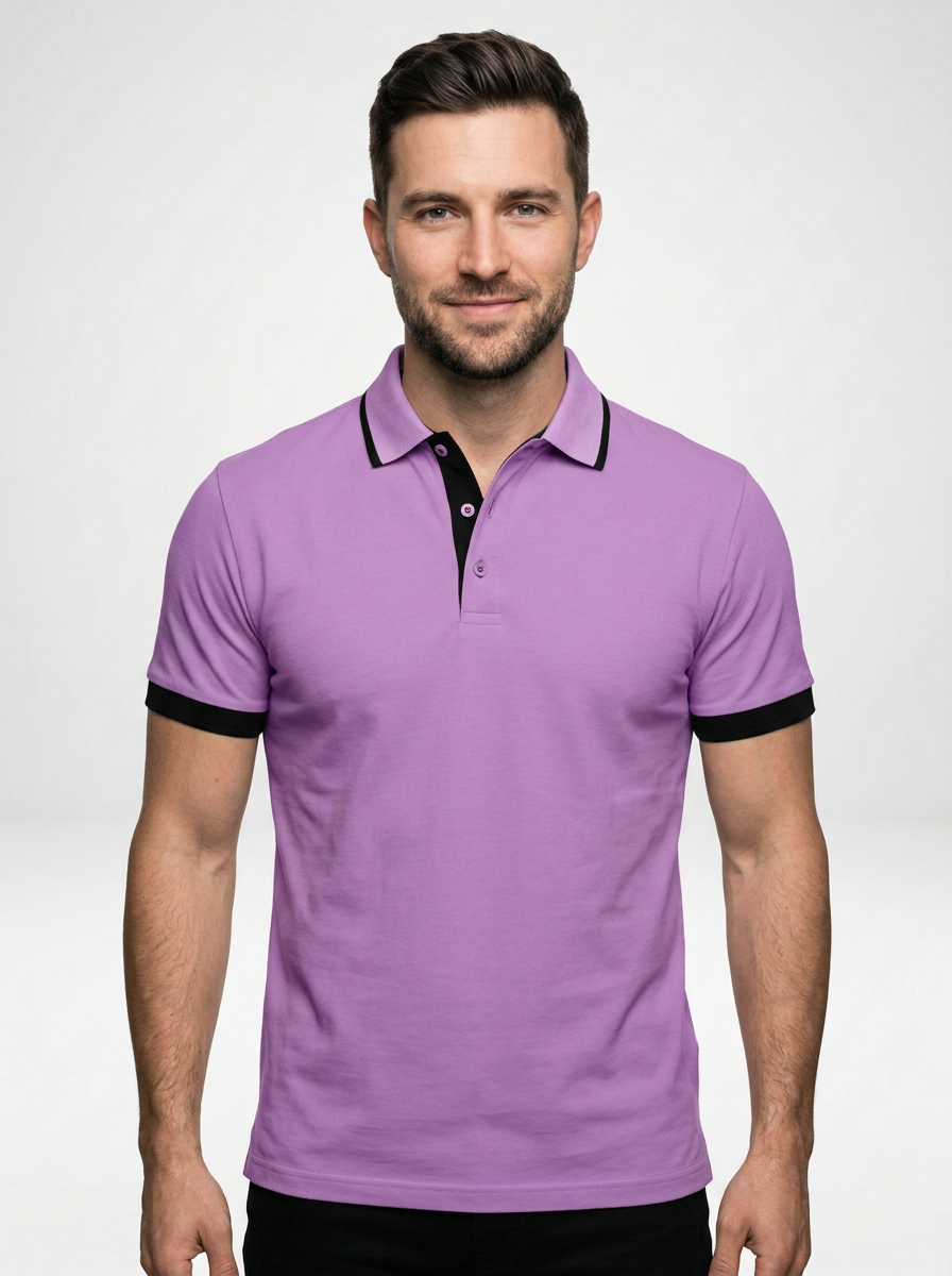 Classy Modern Men’s Color Block Short Sleeve Polo Shirt