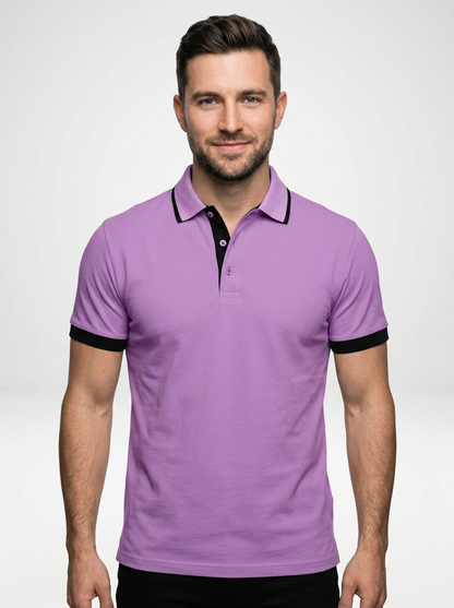 Classy Modern Men’s Color Block Short Sleeve Polo Shirt