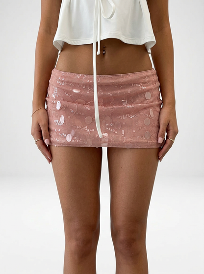 Sequin Stretch Bodycon Mini Shorts