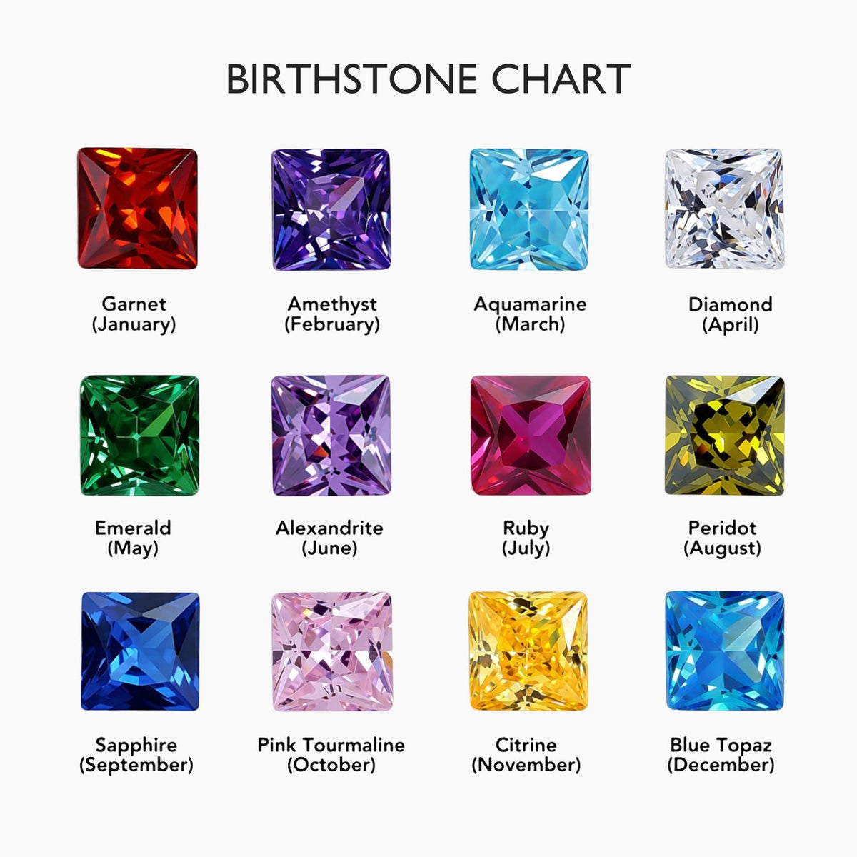 Paperclip Initial Birthstone Bracelet