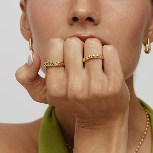 Birthstone Name Ring