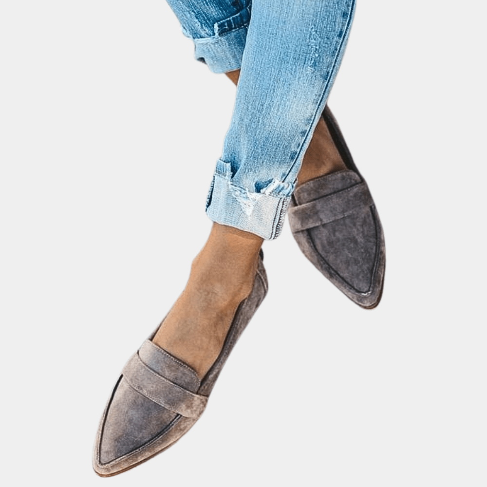 Mocasines suaves versátiles de piel para mujer