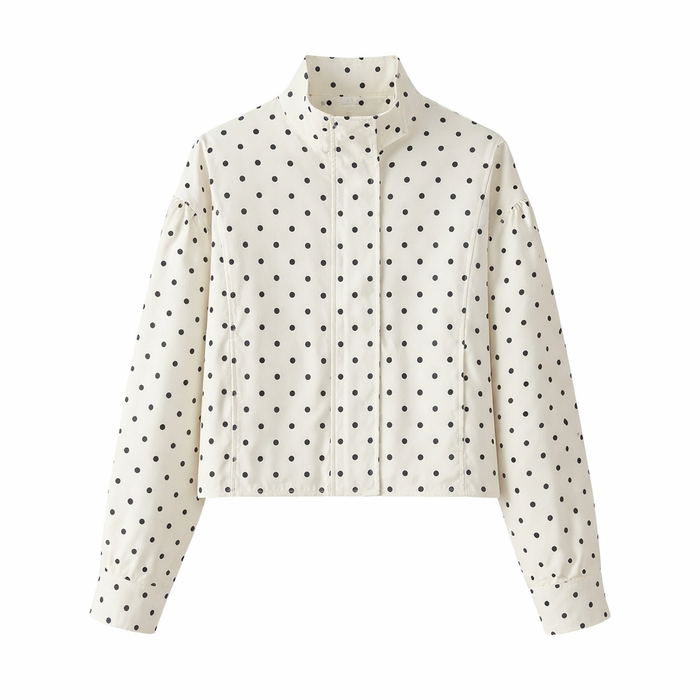 Chaqueta corta de lunares para mujer