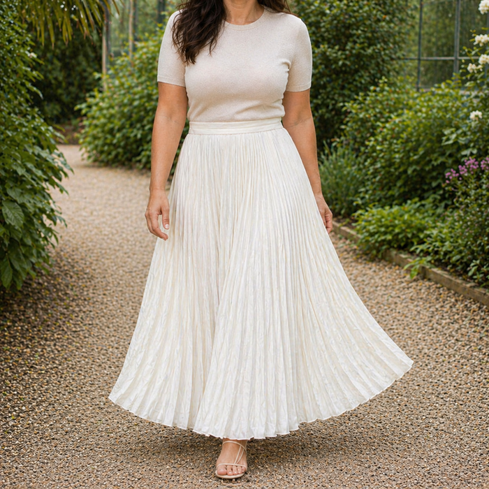 Falda maxi blanca