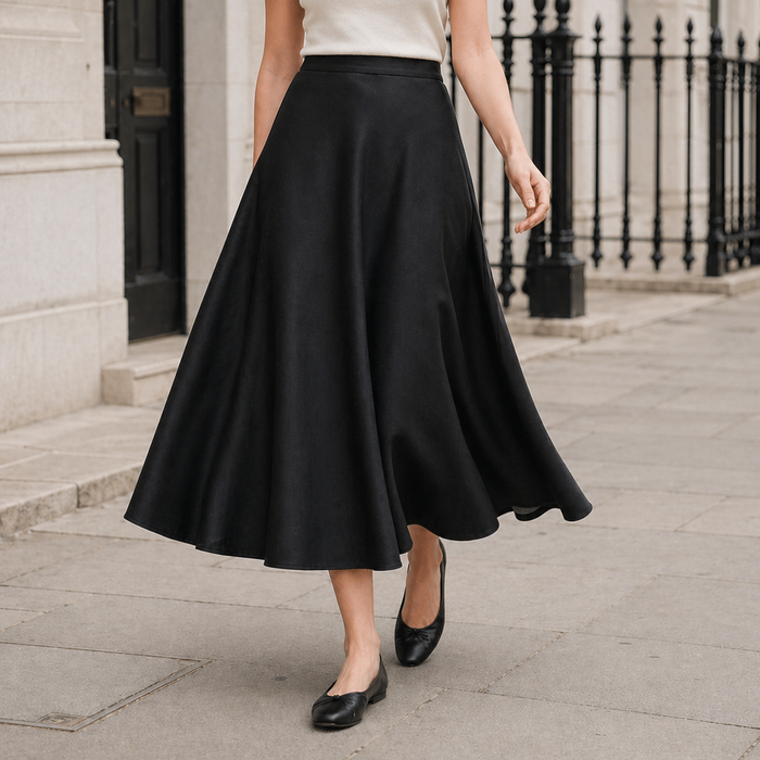 Falda larga con estilo para mujer