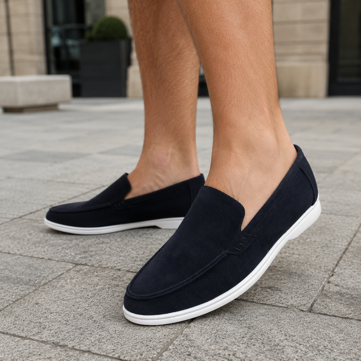 Mocasines de piel para hombre