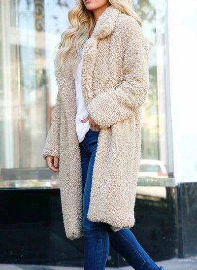 Cozy Oversized Teddy Coat for Women - Soft Winter Coat with Notch Lapel 1
