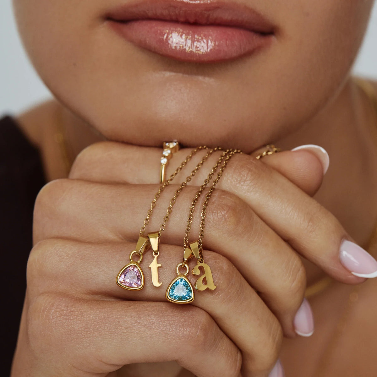 By Heart Initial & Birthstone Necklace