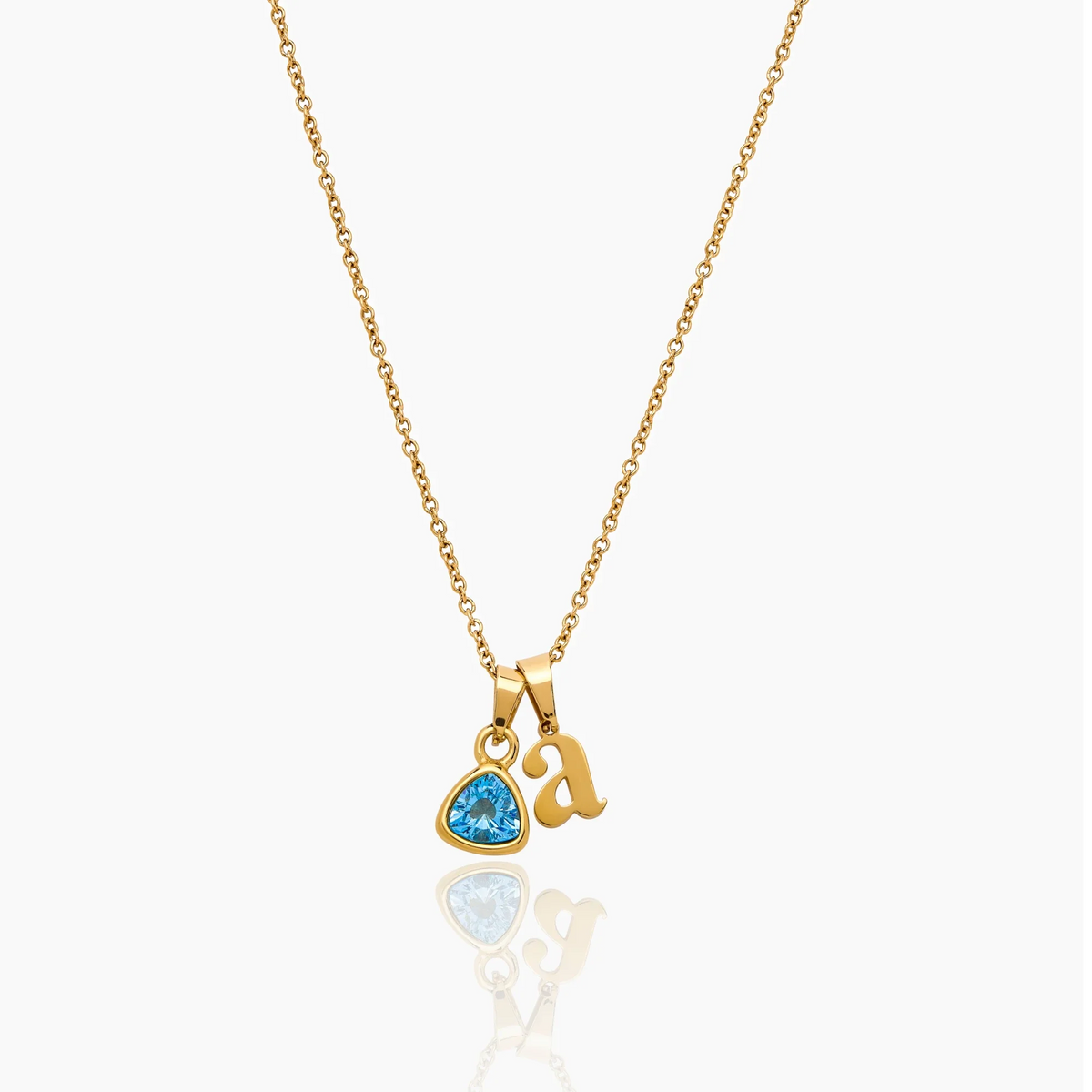 By Heart Initial & Birthstone Necklace
