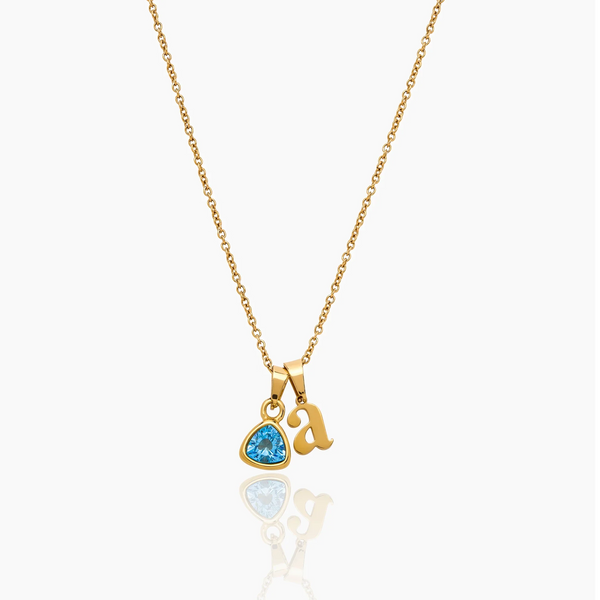 By Heart Initial & Birthstone Necklace