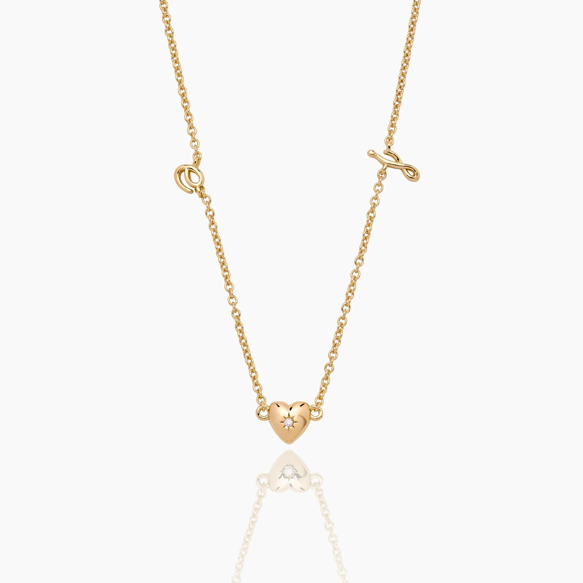 Dainty Cursive Initial Necklace