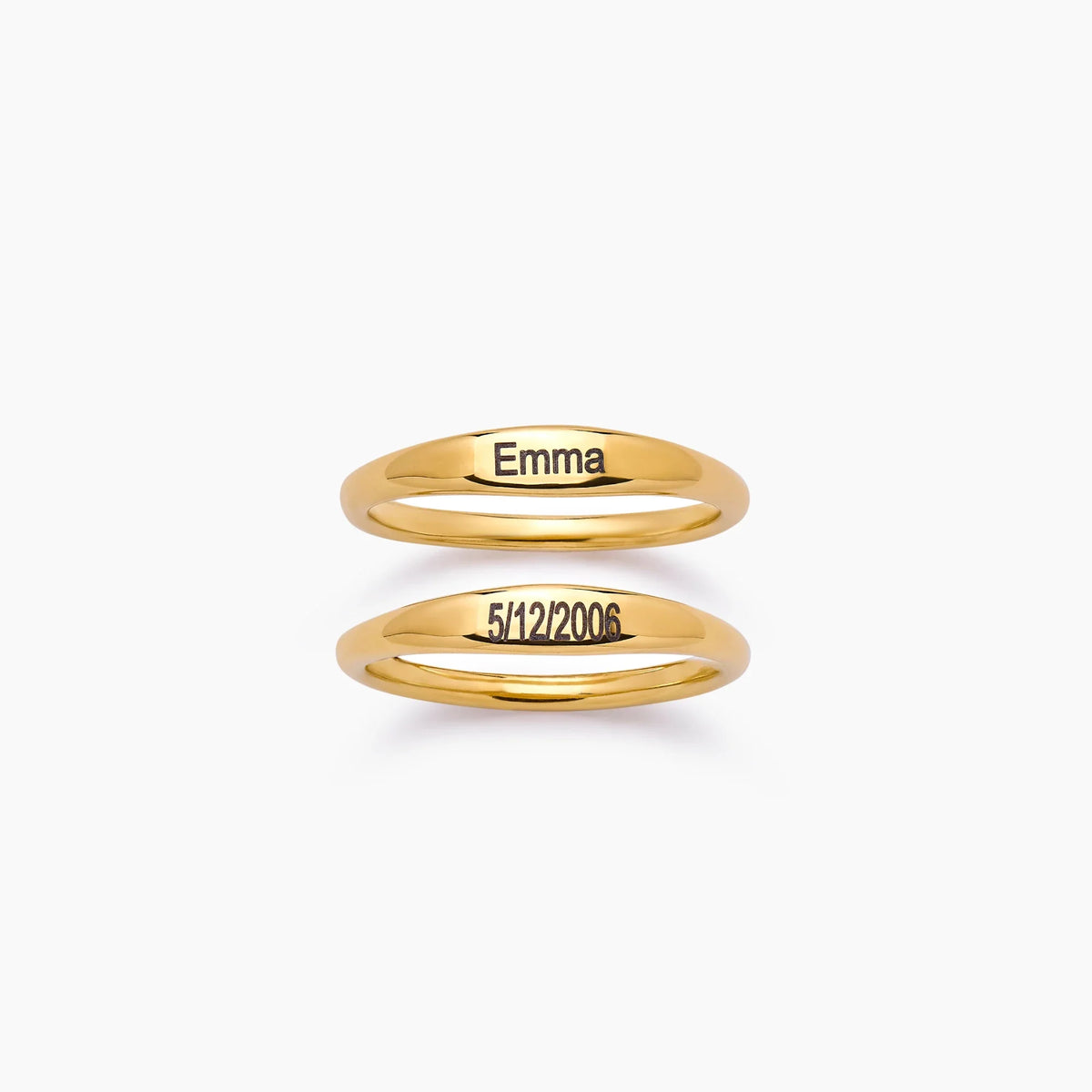Engraved Name Band Ring