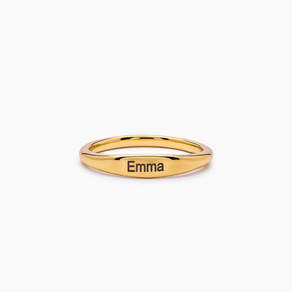 Engraved Name Band Ring