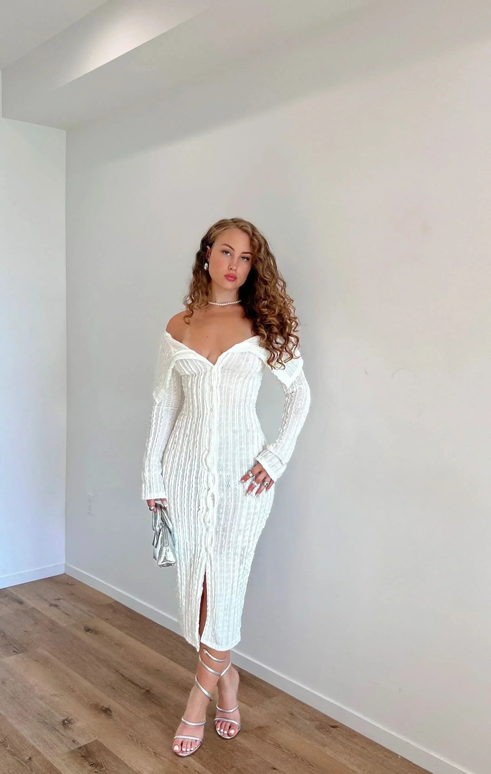 Cameron | Vestido midi fruncido